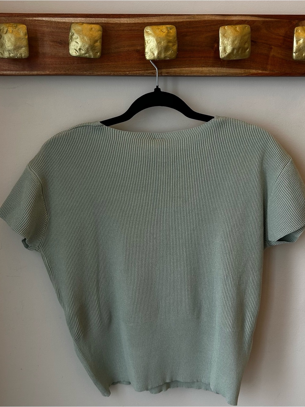 BNWT STYLEWE Sage Green Ribbed V-Neck Capsule Wardrobe Career Wear Size XL - Picture 3 of 6